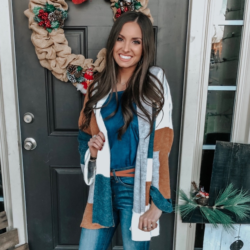 Color Block Cardigan